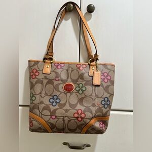 Coach Peyton Signature Flower Purse